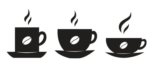 coffee cup silhouette vector illustration