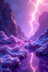 Ethereal Radiance of Lavender and Amethyst Marble, iridescent, shimmering