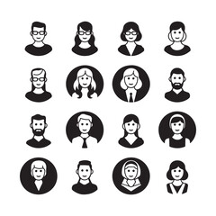  Man Icons Set illustration