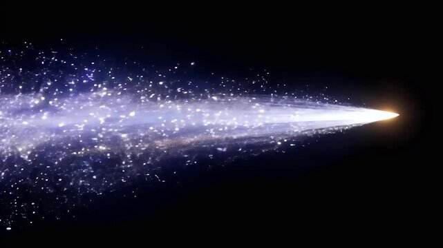 mesmerizing comet streaks space glittering trail stardust particles creating visually stunning overlay cosmic themed projects