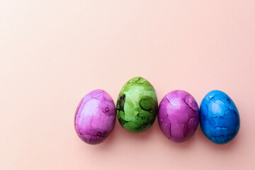 eggs on pastel background. easter background