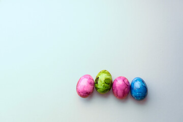 eggs on pastel background. easter background