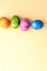 eggs on pastel background. easter background