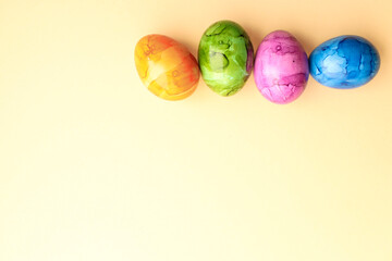 eggs on pastel background. easter background