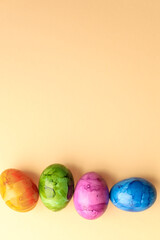 eggs on pastel background. easter background