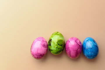 eggs on pastel background. easter background