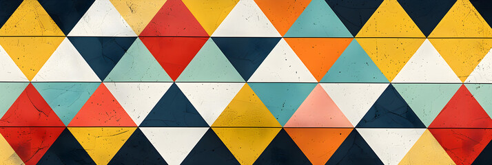 Modern Minimalist Abstract Geometric Pattern with Vibrant Colors and Interlocking Shapes for Creative Uses