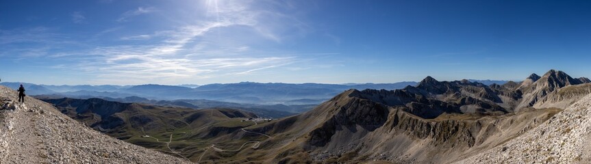 panorama of the mountains gran sasso