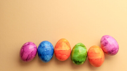eggs on pastel background. easter background