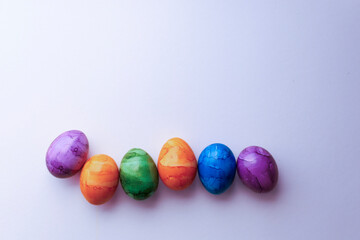 eggs on pastel background. easter background