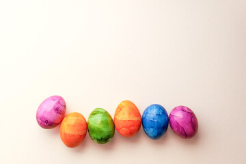 eggs on pastel background. easter background