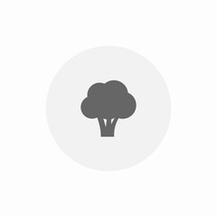 broccoli vegetable healthy food icon vector sign
