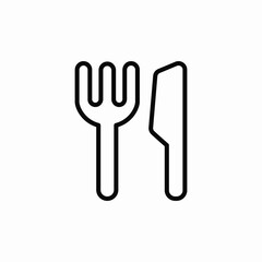 Restaurant cutlery dining utensils food icon vector sign