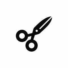 Scissors cutting tool craft equipment icon vector sign
