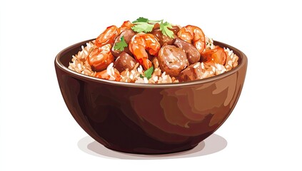 A Close-Up View of a Delicious Cajun Jambalaya