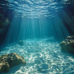 Obraz premium underwater scene with coral reef