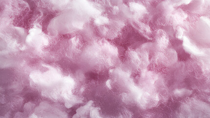 Fototapeta premium A soft and dreamy pink cotton wool background, with an abstract, fluffy texture reminiscent of sweet candyfloss.