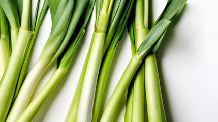 Obraz premium Leeks isolated on white background