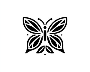 black and white butterfly