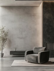 Modern Living Room Interior Design With Armchair
