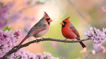 cardinal on a branch