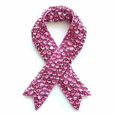 beautiful pink ribbon centered, cancer awareness ribbon, cartoon style, 4k, white background, ultra hd, high resolution, ribbon clip art, digital graphic, white backgroun