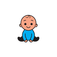 Baby icon isolated on white background