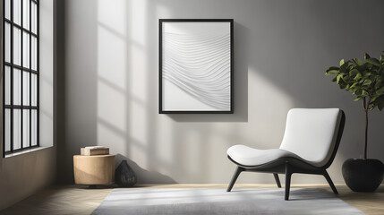 Elegant Simplicity: A Minimalist Frame with Intricate Line Patterns for Modern Design