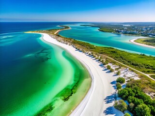 Grayton Beach, Florida: Aerial View of Western Lake - Minimalist Photography