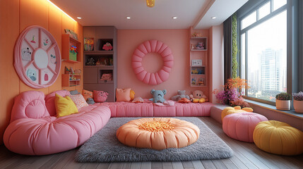 Obraz premium Wizualizacja projektu sypialni, luksusowe wnętrze, tło generative ai 