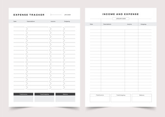 Money Tracker, Planner Template Design