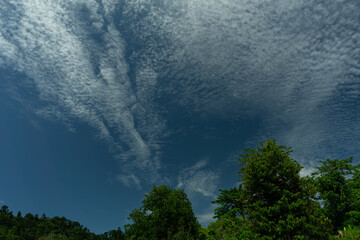 blue sky and clouds