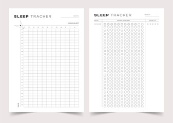Sleep Tracker Template, Printable Planner