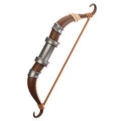 3d rendering adventure game icon concept. 3d render bow icon