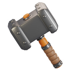 3d rendering adventure game icon concept. 3d render hammer icon