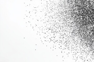 Obraz premium Black powder explosion on white background.