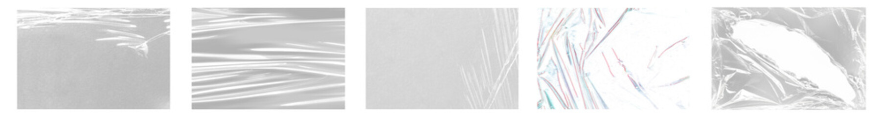 PNG Plastic Wrap Texture set, transparent background