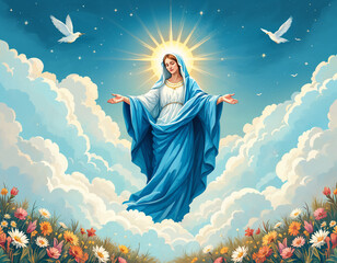 Illustration of Virgin Mary