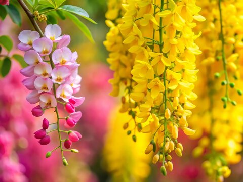 Laburnum and Cytisus Flowers:  Botanical Alkaloid Cytisine Source