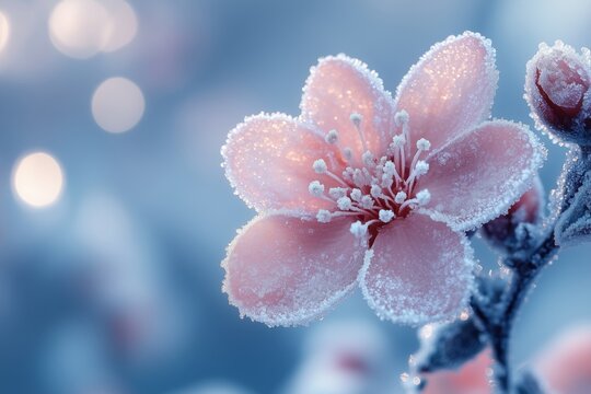 Vereiste Fr&uuml;hlingsbl&uuml;ten - Zauber des Winters