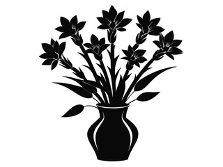 tuberose flowers with vase E.eps