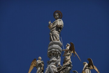 statue Duomo cathedral in Venice Italy