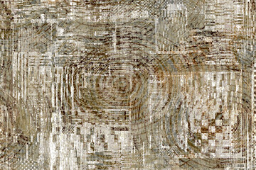 Fototapeta premium Geometrical Carpet abstract Pattern in high definition texture isolated on white canvas with trending colors 