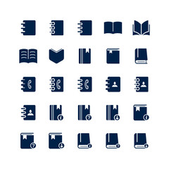 Book icons set. sign design illustration.