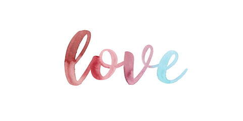 Watercolor love design, soft pastel colors, romantic art, modern typography, perfect for greeting cards.