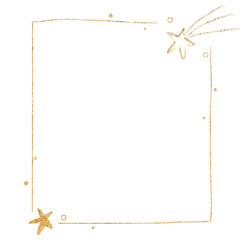 Png space frame gold effect clipart