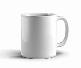 Blank white coffee mug isolated on white.