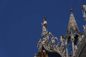 statue Duomo cathedral in Venice Italy
