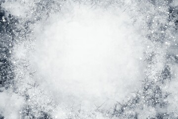 Grunge winter frame with copy space.