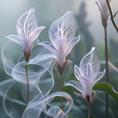 Fototapeta premium beautiful spectrum Kemboja flower, created by generative ai